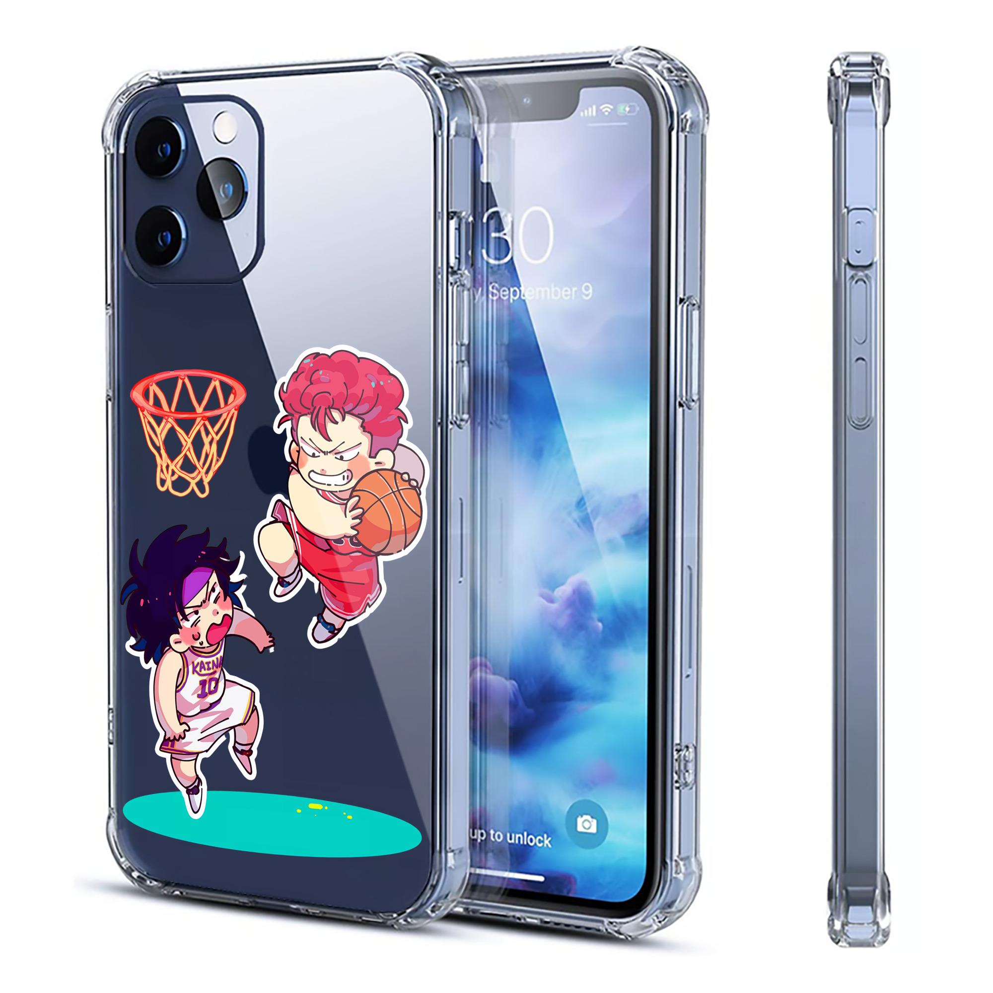 （画像用） SLAM DUNK／スラムダンク 【iPhone 12シリーズ対応】透明スマホケース（クリアソフトケース）